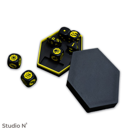 Ready to Roll Case – Hexagonal Dice Case for Blood Bowl