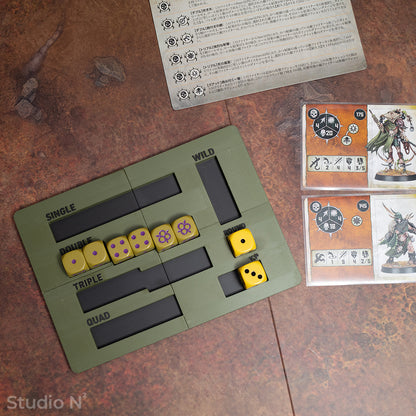 WC Dice Board - Modular Type｜ウォークライ用のファイターカードサイズに分割できるダイス管理トレイ✧